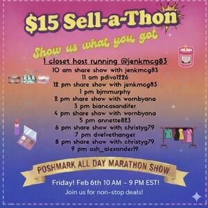 $15 Sell-a-Thon Show FEBRUARY 6th
